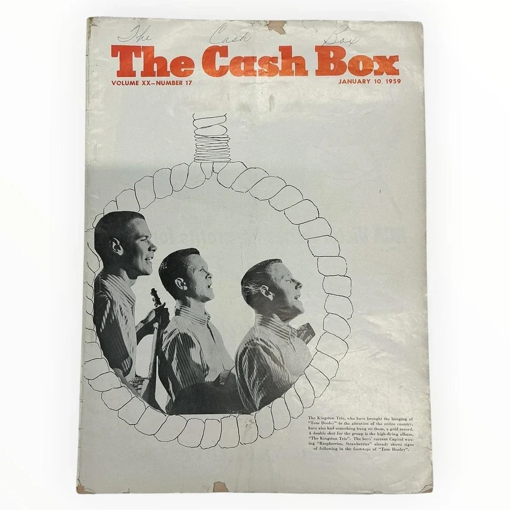 The Cash Box‎ Magazine January 10 1959 The Kingston Trio Jon James Elvis Presley